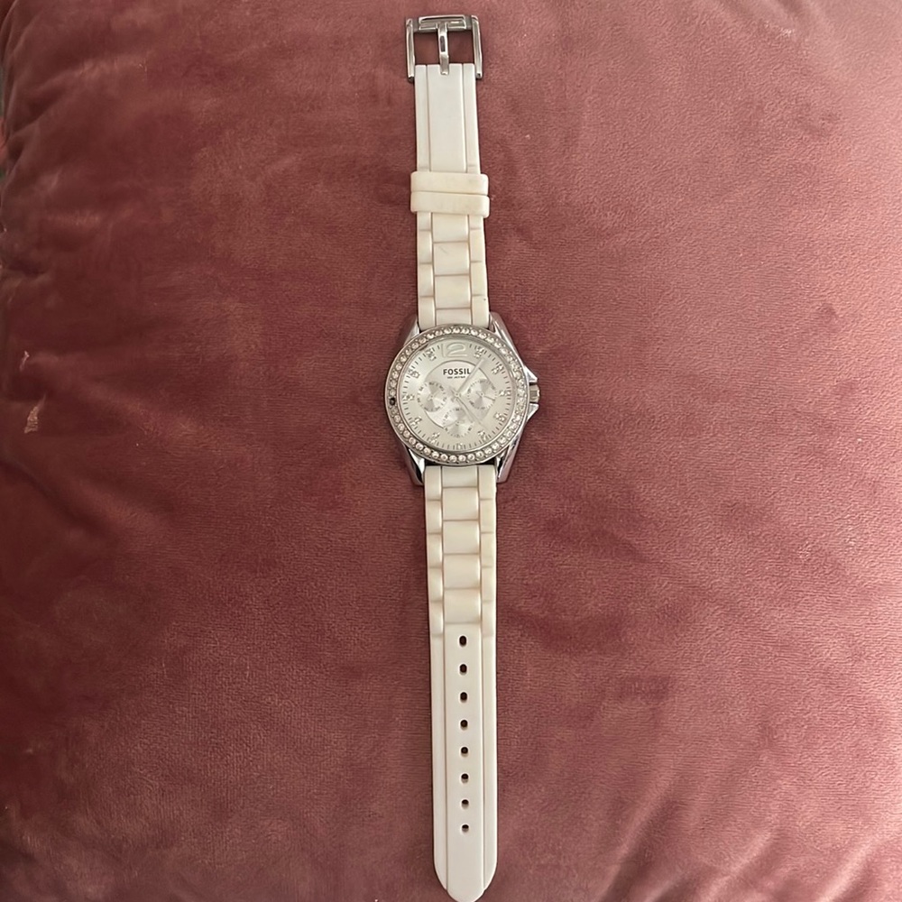 Fossil White and Silver Women’s Watch